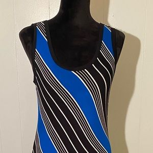 Black & blue maxi dress
